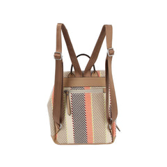 Colorful straw vacation backpack
