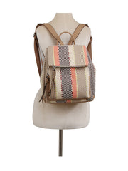 Colorful straw vacation backpack