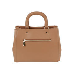 Soft leather side stitch detail tote