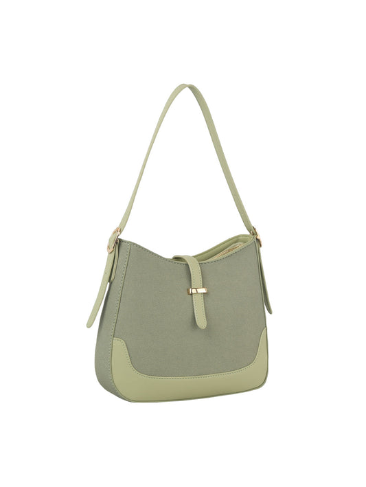 Classic two tone daily  hobo shoulder bag