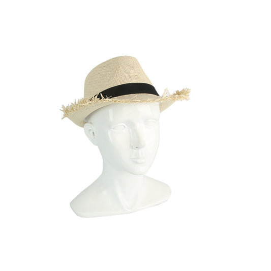 Fray Edge Fedora Straw Hat
