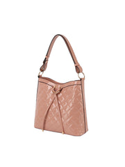 Shony leather front ribbon tie detail hobo bag