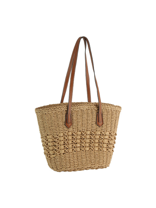 Straw Woven Shoulder Tote Bag