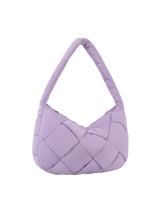 Woven detail daily hobo shoulder bag