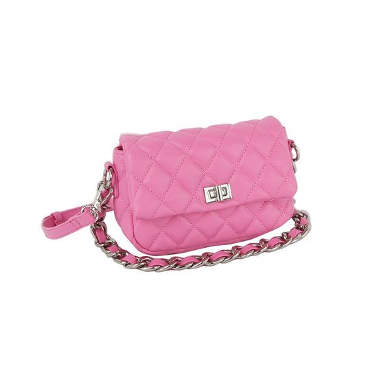 Small chain handle soft leather handbag