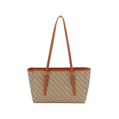 Diagonal pattern daily tote bag