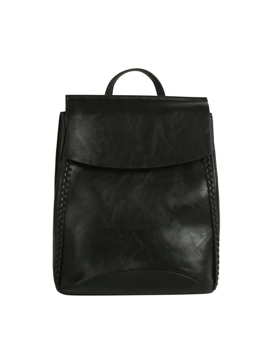 Braided Edge Flap Backpack