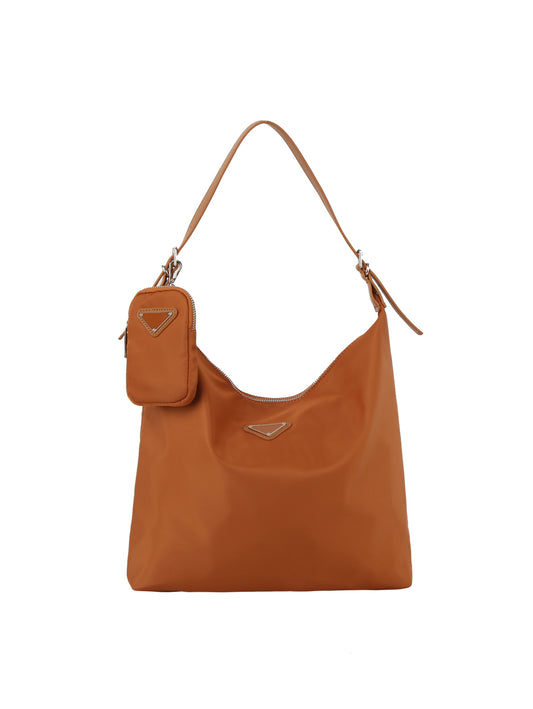 2 in 1 daily nylon hobo shoulder bag with matching mini pouch