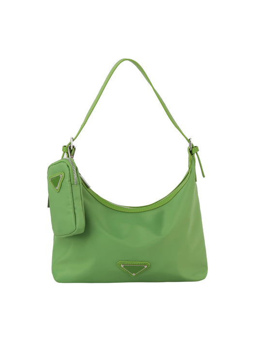 2 in 1 daily nylon shoulder bag with matching mini pouch