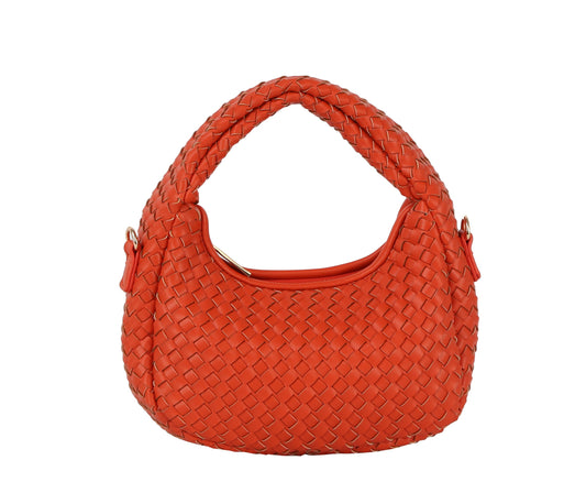 Petite woven hobo crossbody bag