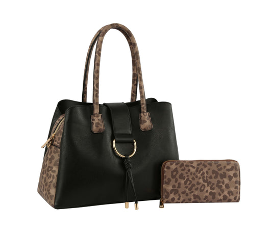 Women Handbags Top Handle Satchel  Bag Hobo Bag Work BagSet 2pcs