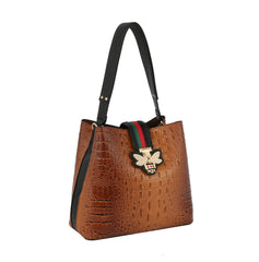 Fashion Croco Bee Stripe Hobo handbag