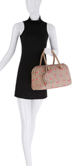 FASHION CHERRY MONOGRAM SATCHEL WITH WALLET and Pouch 3-1 SET