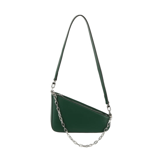 Oblique Shoulder Bag With Chain