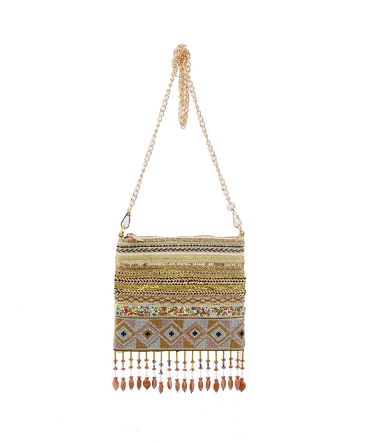 Fashion Fabric Crossbody Evening Bead Bag