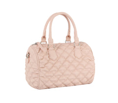 Quilted top handle bag