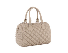 Quilted top handle bag