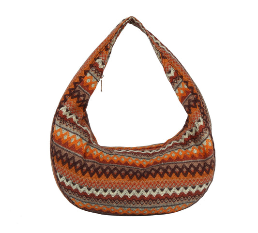 Aztec Zigzag Sling Shoulder Hobo Handbag