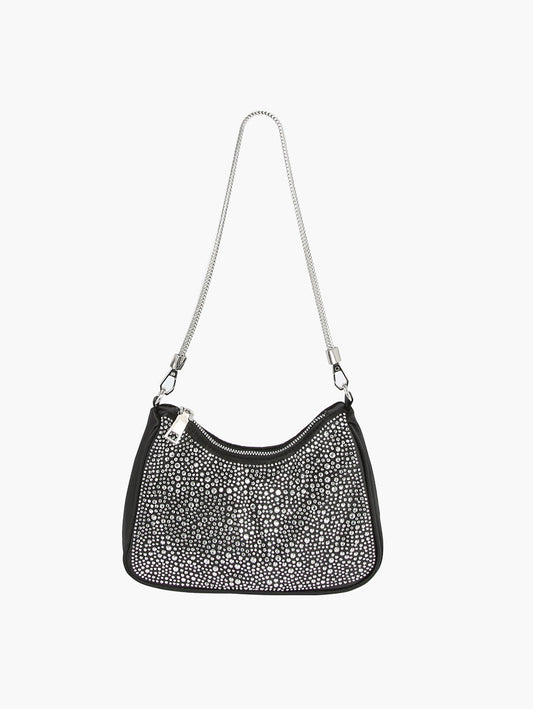 Rhinestone Sparkler Hobo Handbag