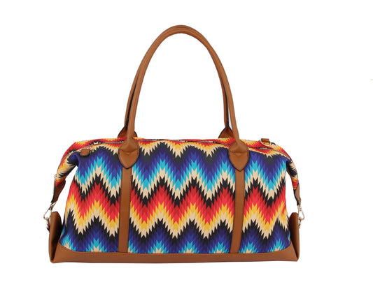 Rainbow with Zig Zag Lines Luggage Bag for Women
