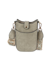 Woven Strap Accented Crossbody Sling