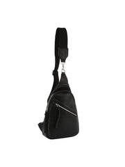 Diagnal zip front pocket sling backpack