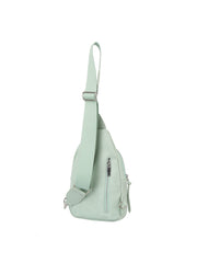 Diagnal zip front pocket sling backpack