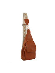 Flap front double zip sling backpack