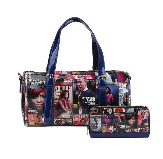 Glossy Magazine Duffel Travel Crossbody Shoulder Bag