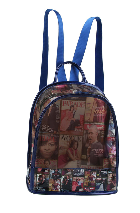 Glossy Magazine Backpack Travel Bag Wallet Handbag