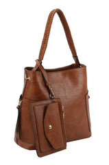 Shoulder Bags for Women Fashion Upgrade 3pcs Set Handbags Wallet Tote Bag Shoulder Bag with Top Handle
