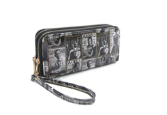 Michell Obama Printed Double Zipper Pocket Wallet