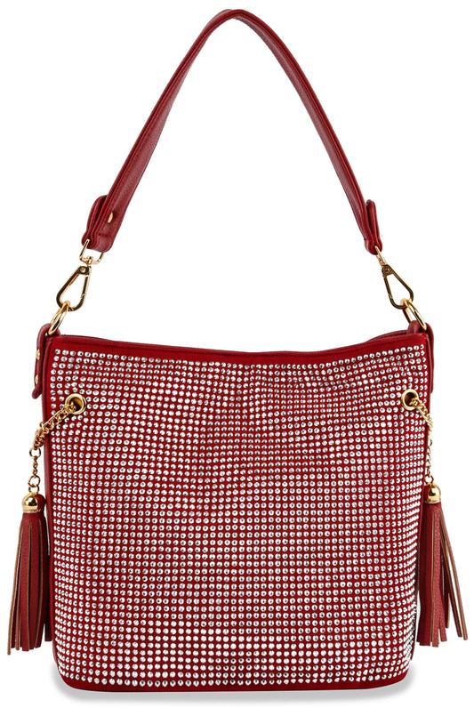 Sparkling Rhinestone Hobo Handbag