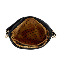 Bold Rhinestone Print Leopard Hobo Crossbody