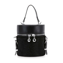 Petite Rhinestone Cylindrical Evening Bag