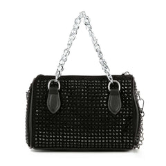 Chain Handle Rhinestone Evening Bag