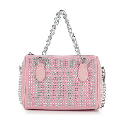 Chain Handle Rhinestone Evening Bag