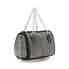 Chain Handle Rhinestone Evening Bag