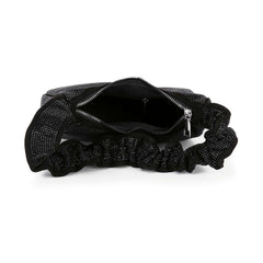 Ruffled Accent Dazzling Petite Hobo Handbag