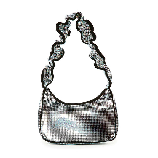 Ruffled Accent Dazzling Petite Hobo Handbag