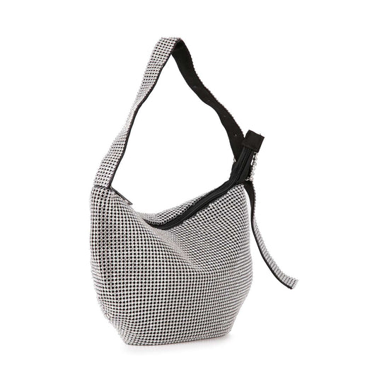 Metal Mesh Rhinestone Covered Hobo
