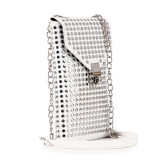 Studded Front Flap Cell Phone Crossbody