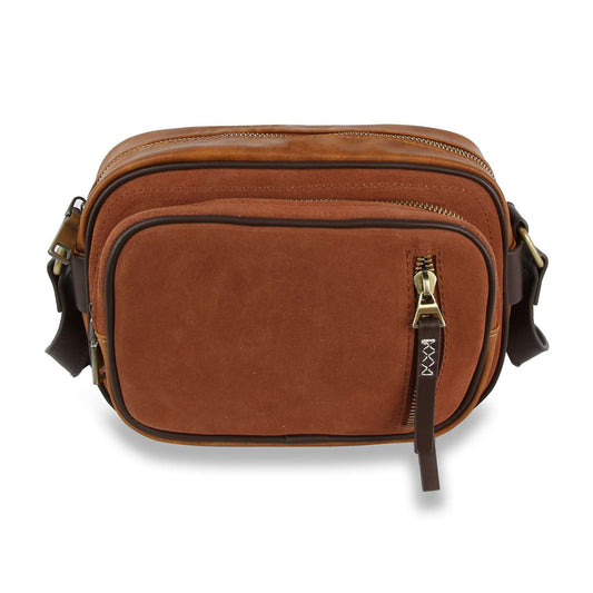 Genuine Leather Multi Pocket Crossbody