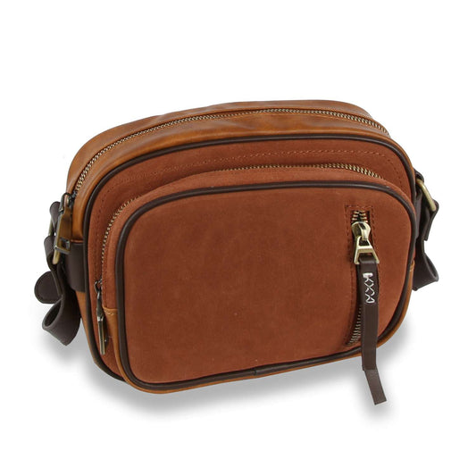 Genuine Leather Multi Pocket Crossbody