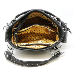 Skull Design Studded Handbag