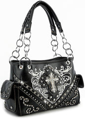 Western Rhinestone Cross Handbag