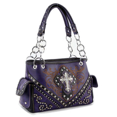 Western Rhinestone Cross Handbag
