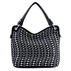 Layered Rhinestone Fashion Handbag