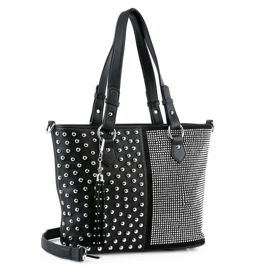 Stone And Studded Tote Handbag