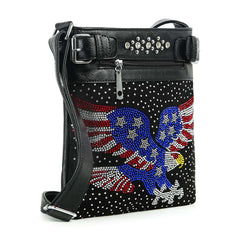 Patriotic Eagle Bling Crossbody Bag